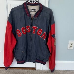 Mirage Boston Varsity Jacket - Red and Gray